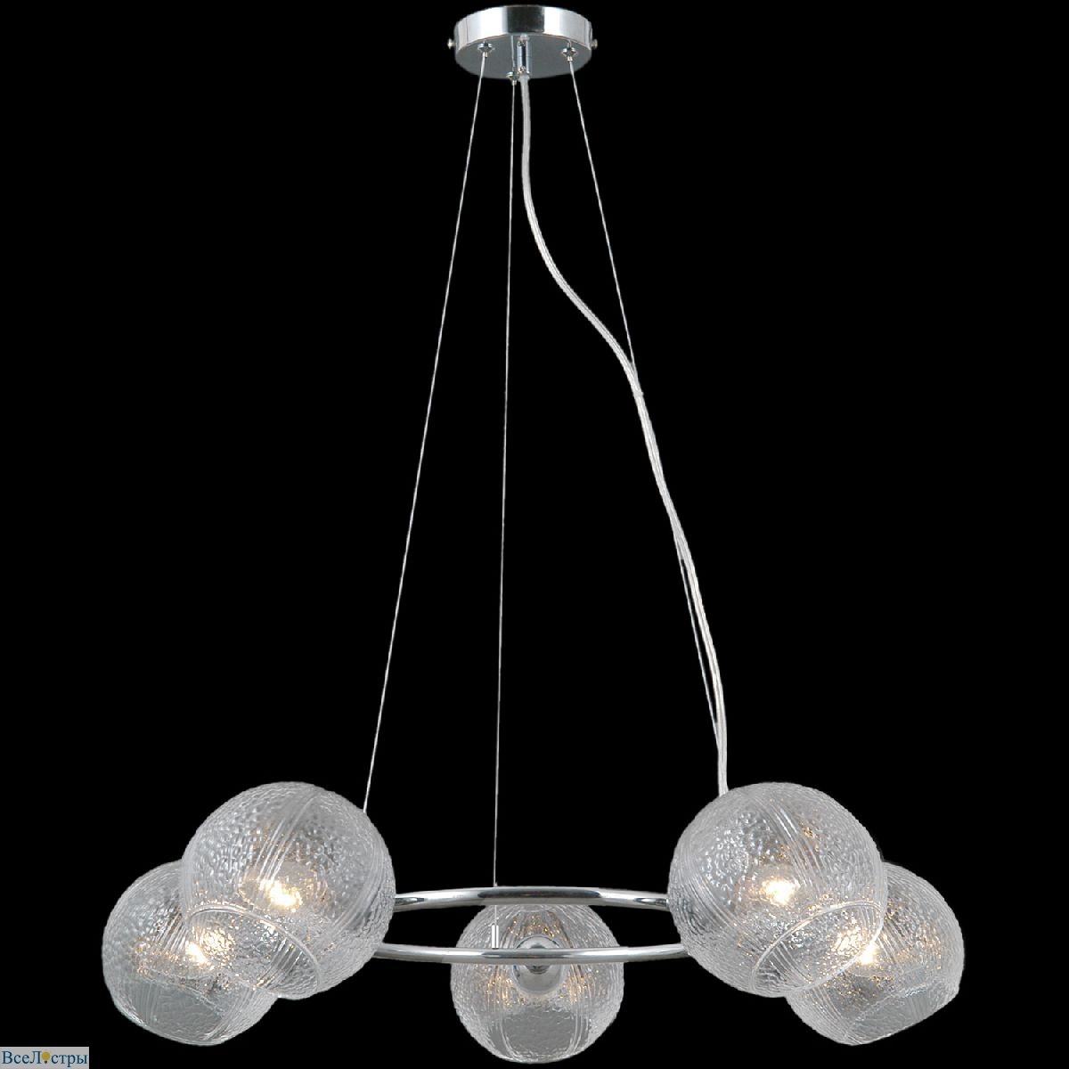 подвесная люстра illumico il0728-5psq-24 cr aries