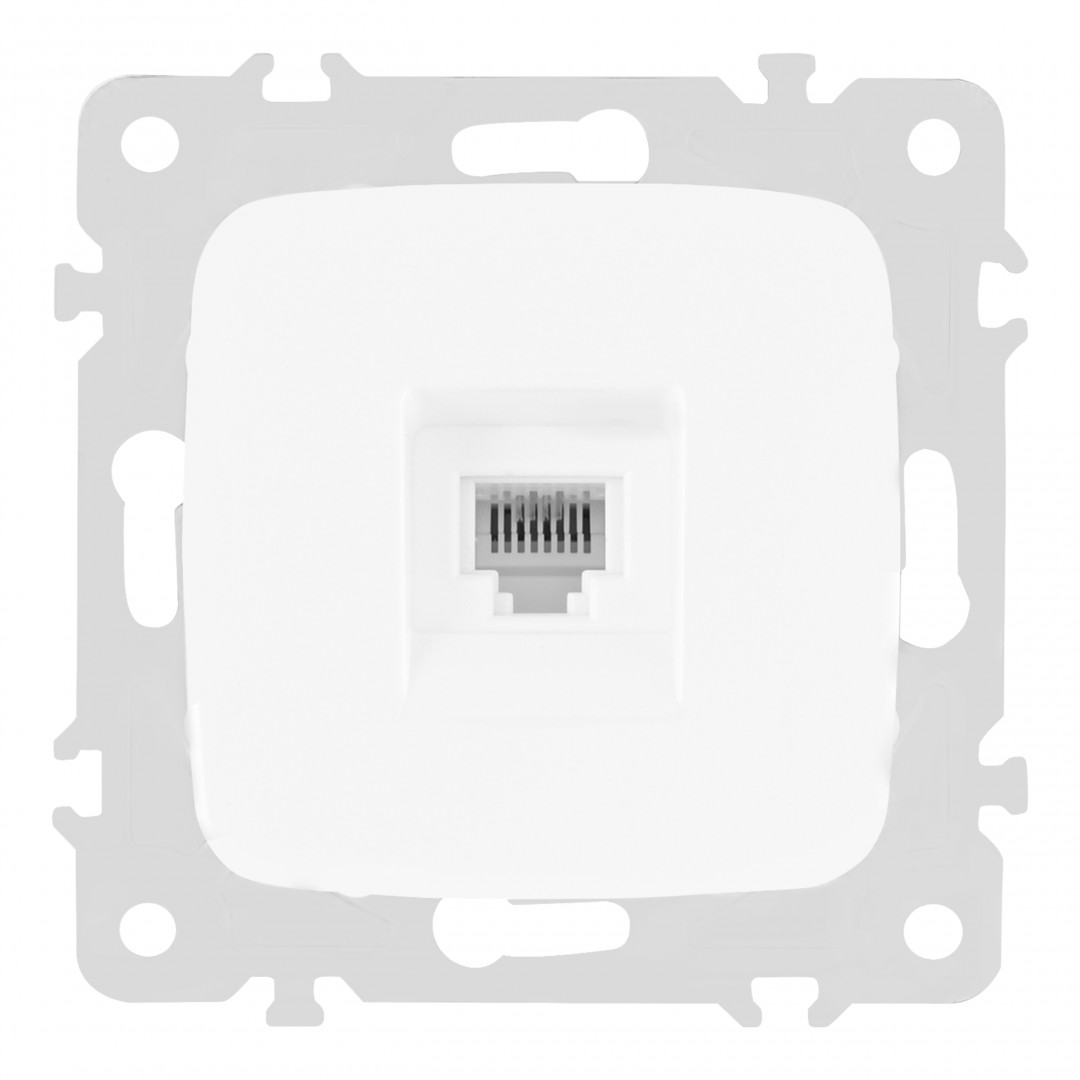 розетка телефонная rj11 arte milano 205.51-1.white