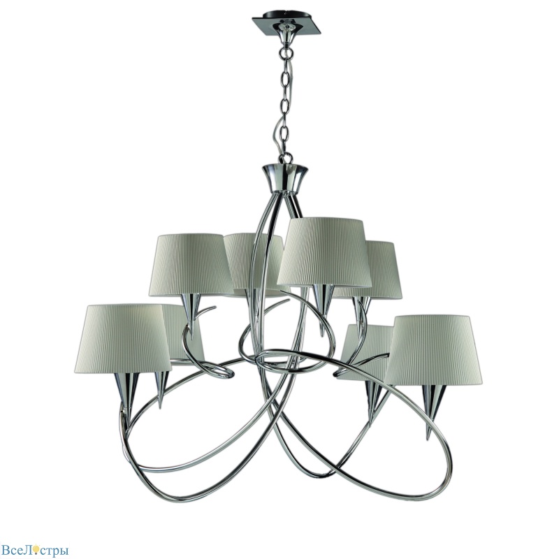 подвесная люстра mantra mara chrome - white 1654