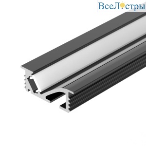 Алюминиевый профиль Arlight SL-BEVEL-W21-F-2000 ANOD BLACK 048997