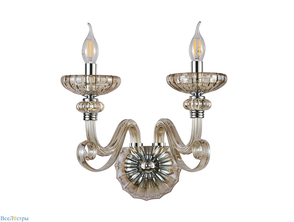 бра newport 8622/a chrome cognac м0071596