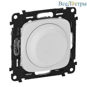 Светорегулятор Legrand Valena Allure поворотный без нейтрали белый 752760
