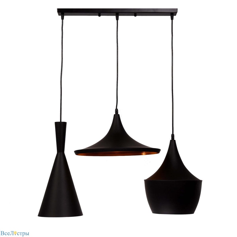 подвесной светильник lumina deco foggi ldp 7712-3 pr bk
