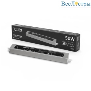Блок питания Gauss 50W 24V IP66 202022050