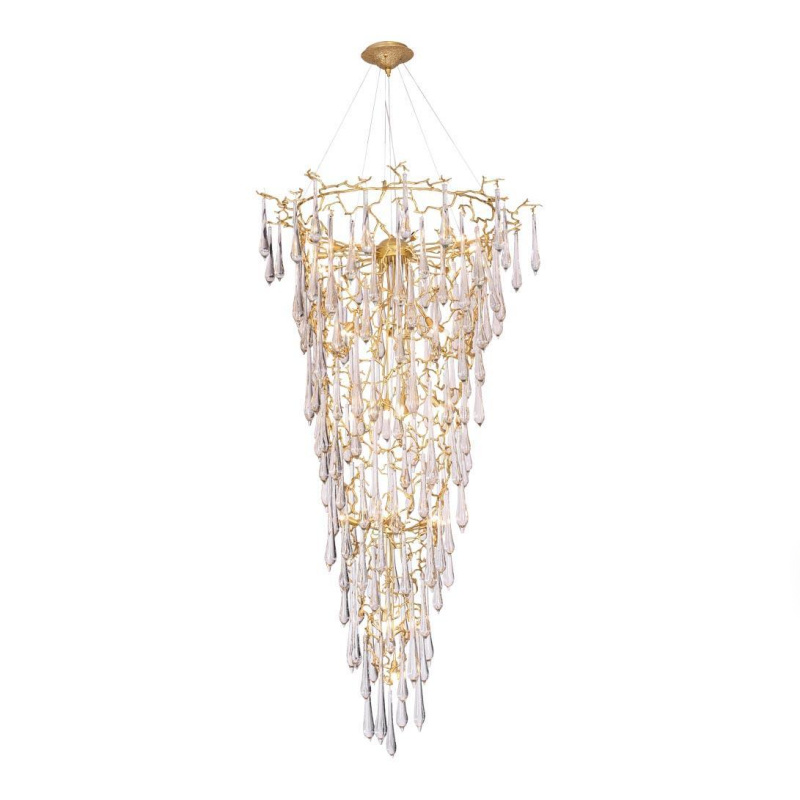 подвесная люстра crystal lux reina sp34 d1200 gold pearl