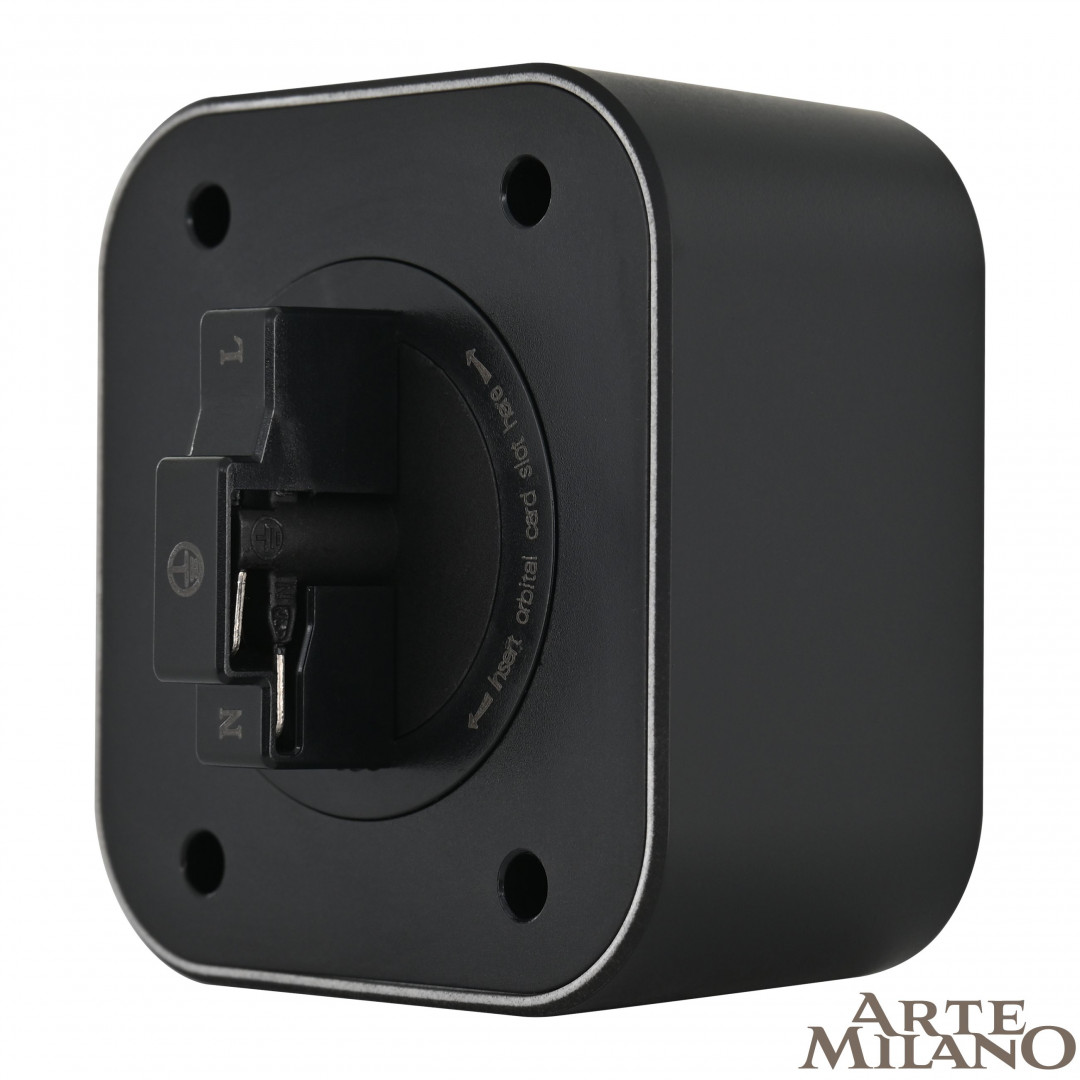 трековая розетка arte milano am-track-sockets 380022ts/es black