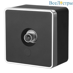ТВ-розетка оконечная Werkel Gallant черный/хром W5083035 4690389164767