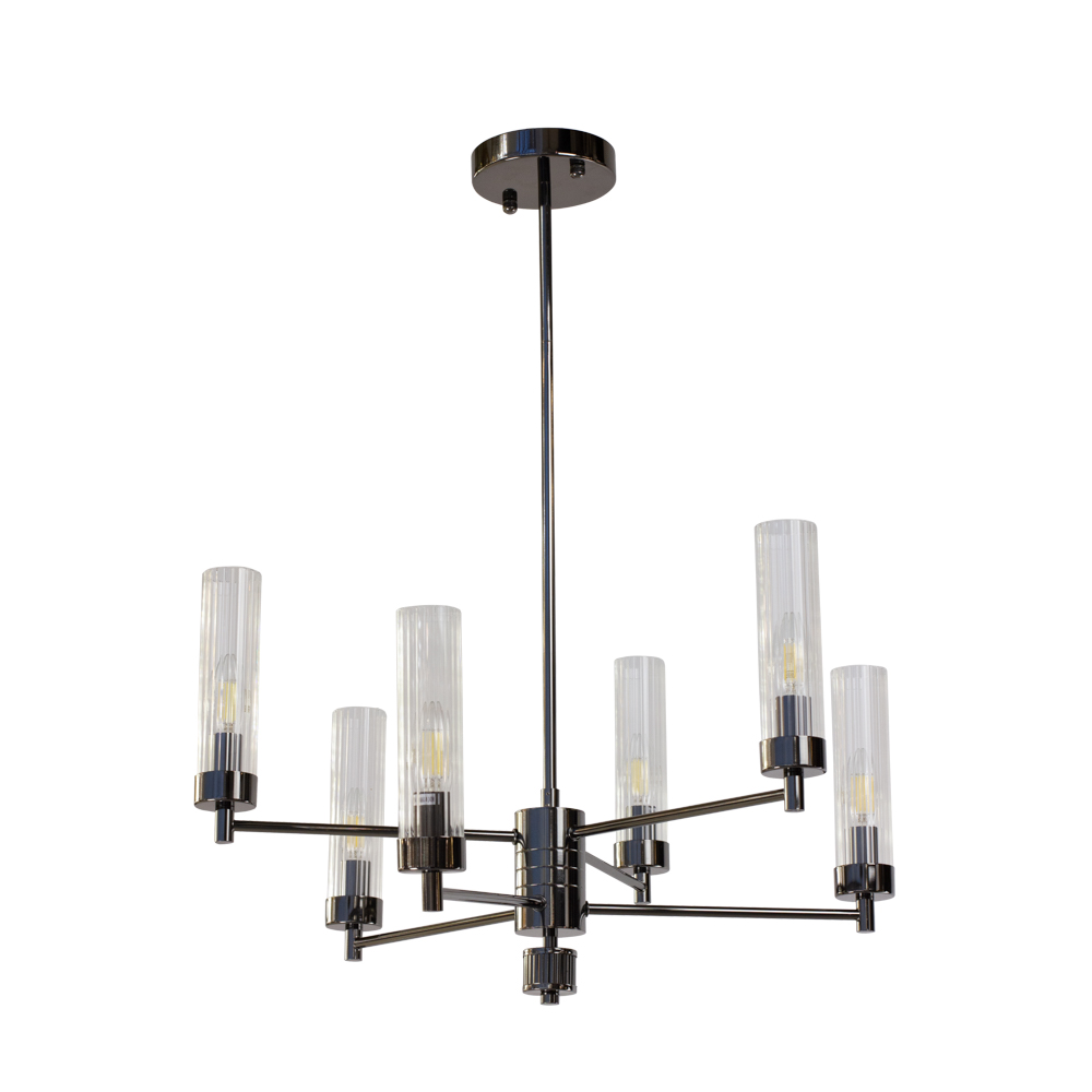 люстра на штанге am group indigo sp6 pearl black