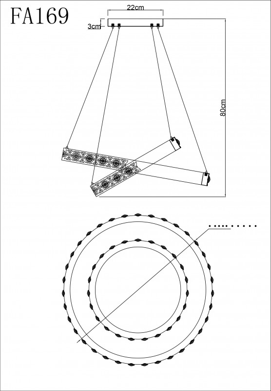 подвесная люстра ambrella light fa169