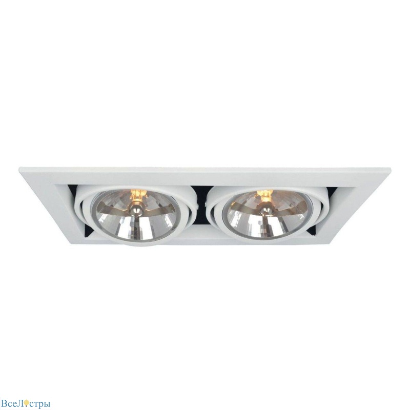 встраиваемый светильник arte lamp cardani a5935pl-2wh