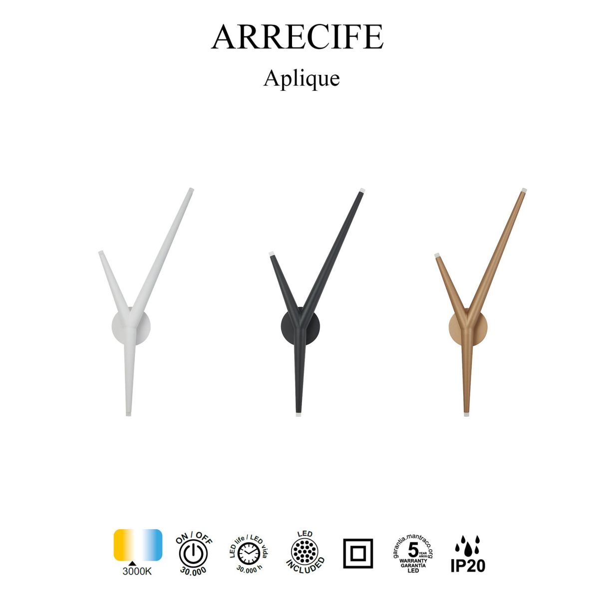 настенный светильник mantra arrecife 9212