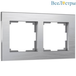 Рамка на 2 поста Werkel Aluminium алюминий W0021706 4690389158032