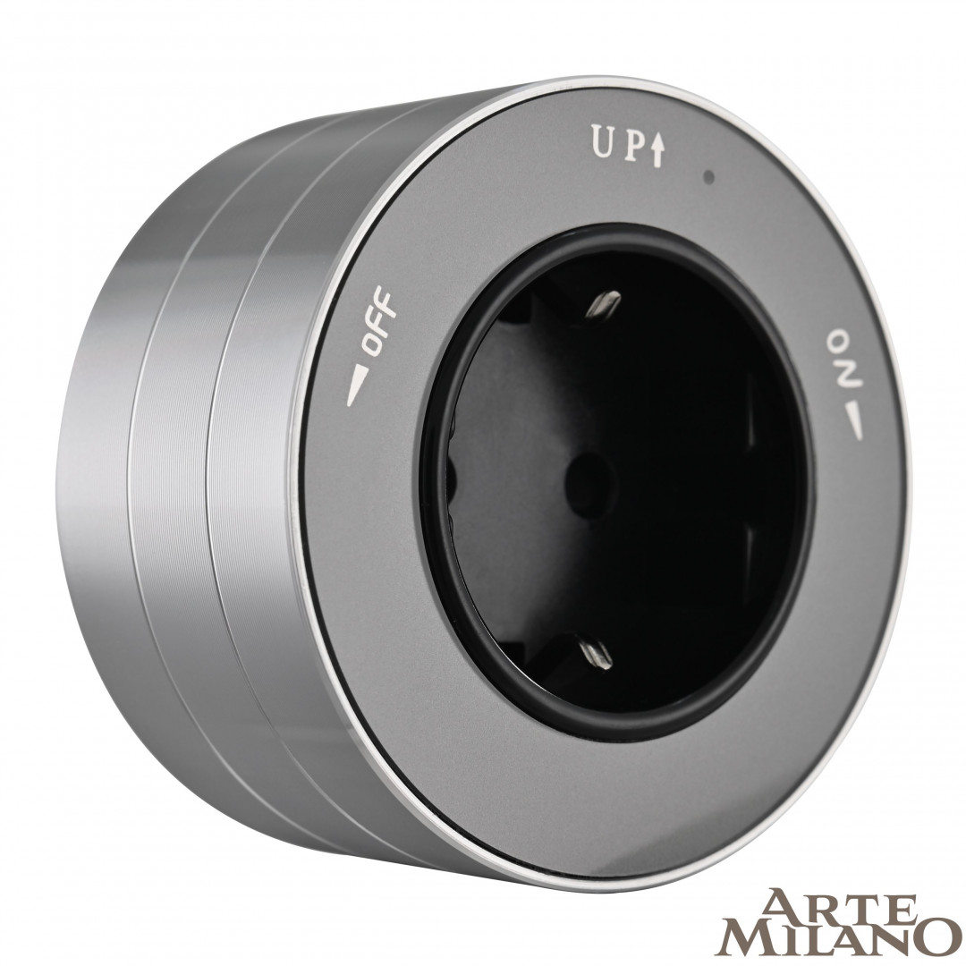 трековая розетка arte milano am-track-sockets 380011ts/es grey