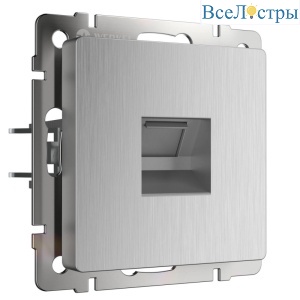 Розетка Ethernet RJ-45 Werkel cеребряный рифленый W1181009 4690389159886