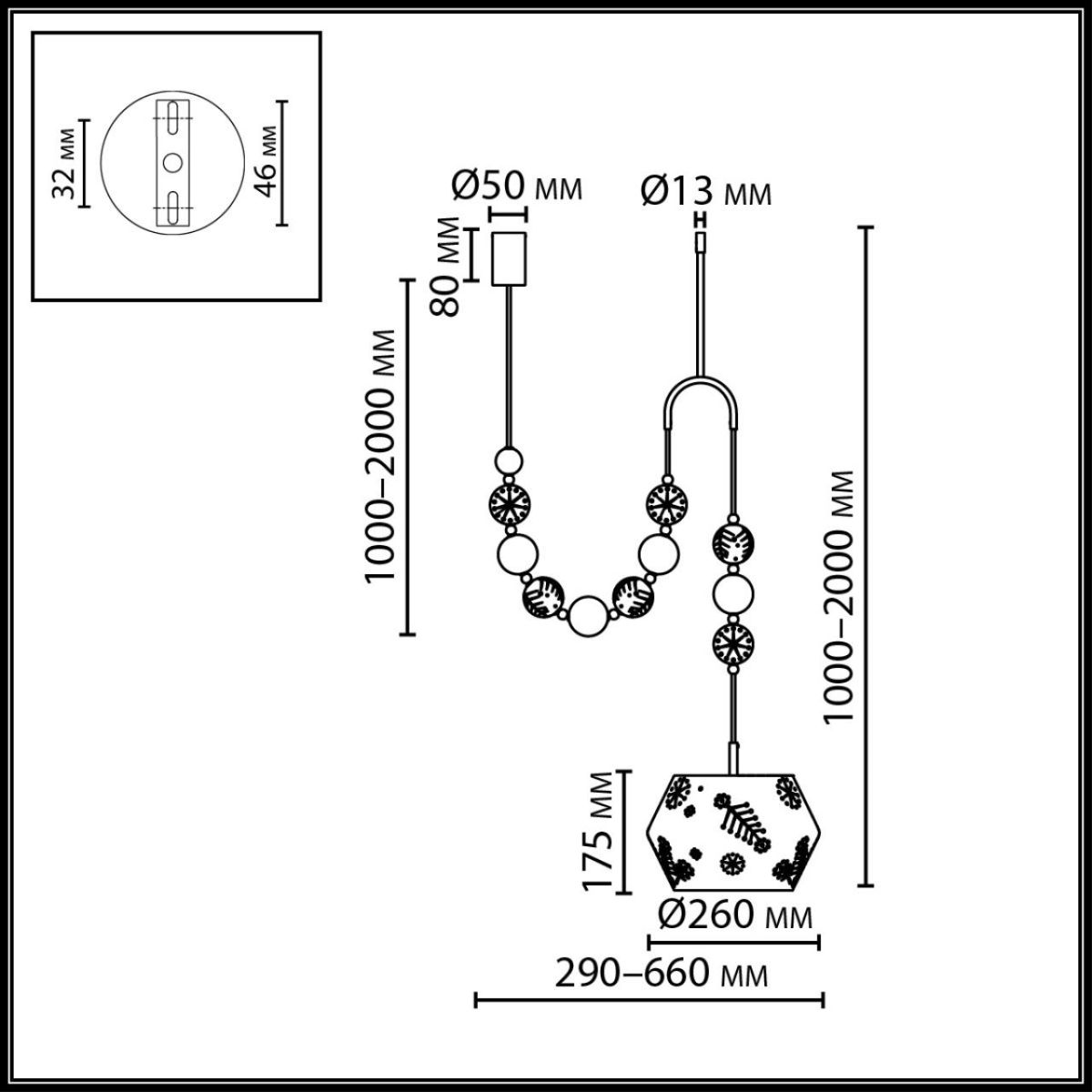 подвесной светильник odeon light pendant karelia 5444/1c