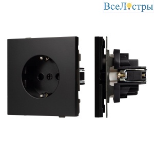 Механизм электрической розетки Arlight SCT-TENDO-MEU1-PL-BK (230V, 16A) 054079
