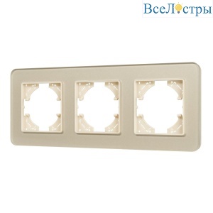 Рамка на 3 поста стеклянная Arlight FRM-OMALI-SFGS-3-GD 049715