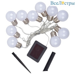 Садовая гирлянда на солнечной батарее Uniel USL-S-126/PT1800 FROST BULBS UL-00012697