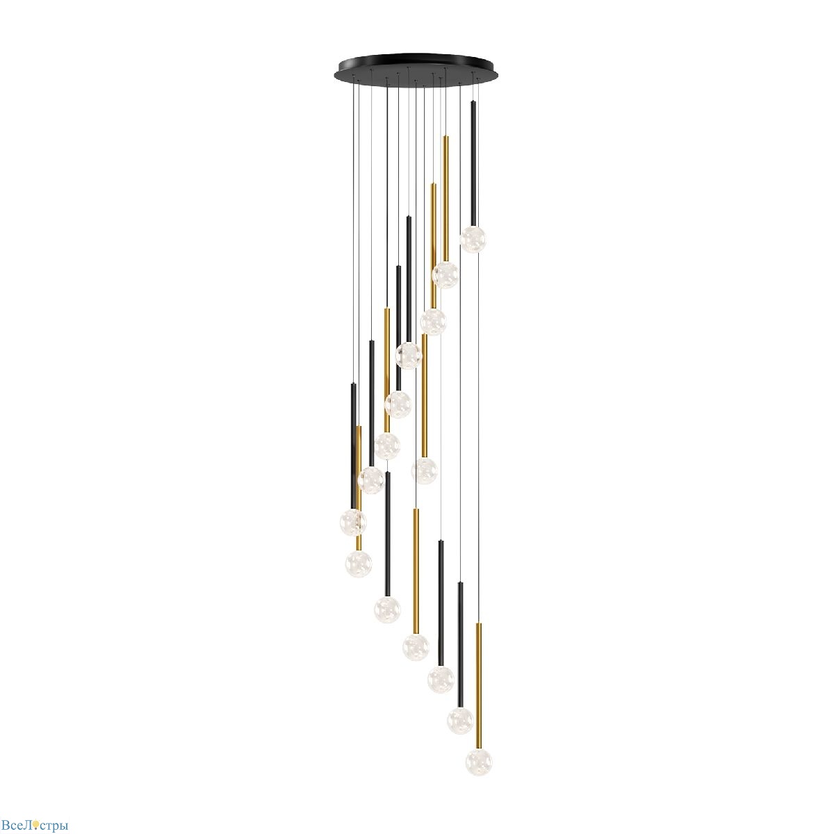 каскадная люстра maytoni bubble dream mod383pl-l40bbs3k