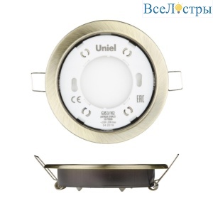 Встраиваемый светильник (UL-00005056) Uniel GX53/H2 Antique Brass 10 Prom