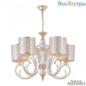Подвесная люстра Arte Milano Florentia-1237 301237/5 Wh/Gd
