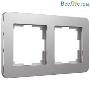 Рамка на 2 поста Werkel Platinum алюминий 4690389184444 W0022606
