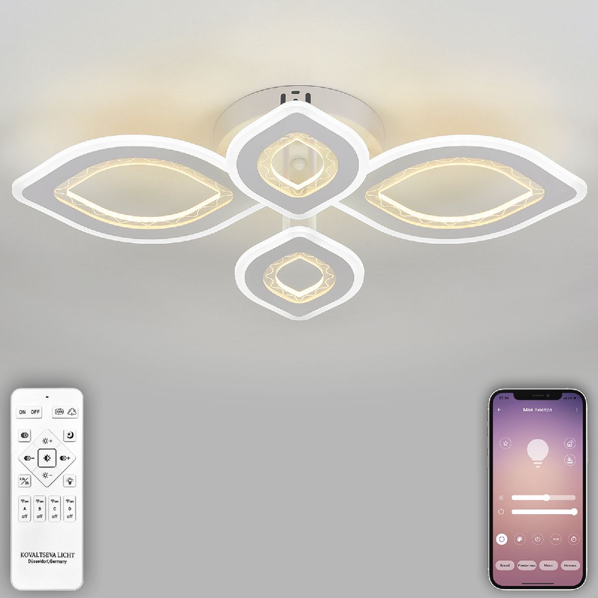 потолочная люстра natali kovaltseva angel led lamps 81197