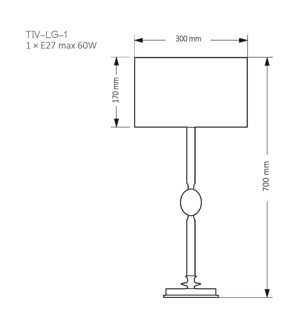 настольная лампа kutek mood tivoli tiv-lg-1 (n)