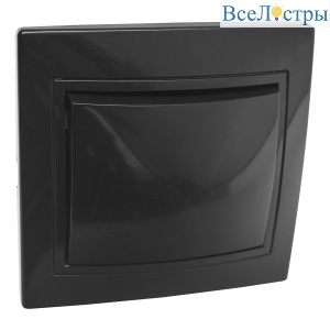 Выключатель 1 кл. скрытой установки 10А 250В IP20, черный (керамика) "Дельта" General 477301