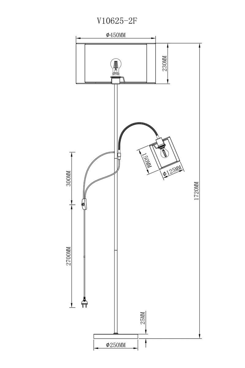 торшер moderli room v10625-2f