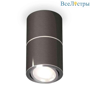 Комплект накладного светильника Ambrella light Techno Spot XS7403040 DCH/PSL черный хром/серебро полированное (C7403, A2070, C7403, N7003)