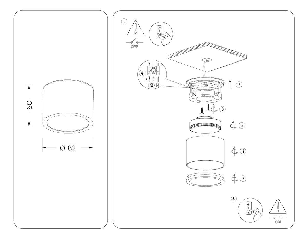 потолочный светильник ambrella light techno spot ip protect tn6551