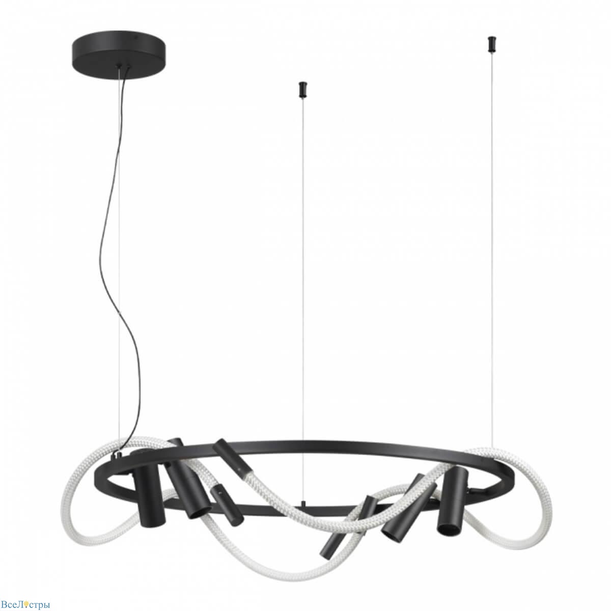подвесная светодиодная люстра odeon light hightech corda 4391/55l