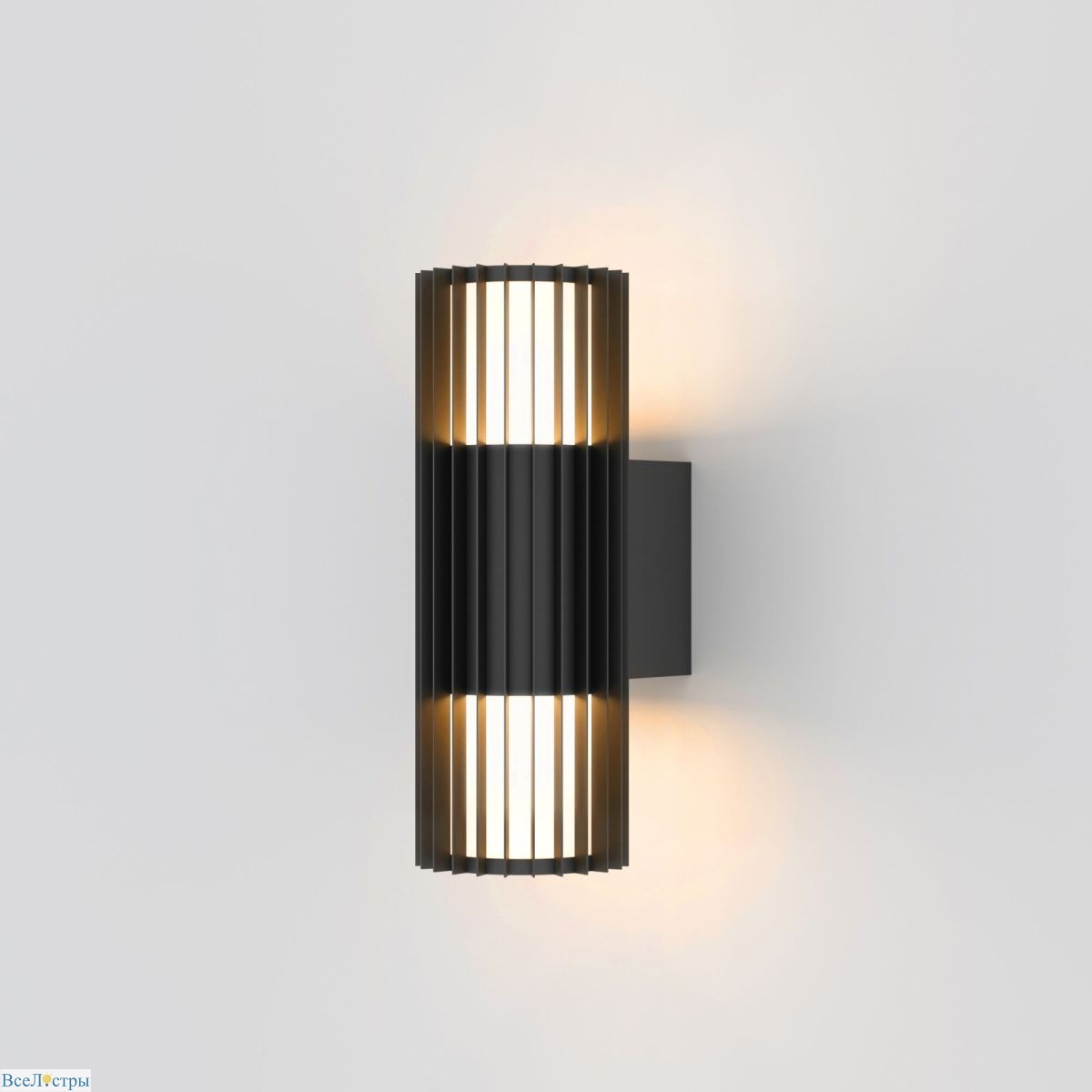 уличный настенный светильник elektrostandard entero 35189/w черный 4690389219344 a072082