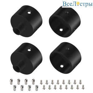 Заглушка Arlight WPH-FLEX-D22-360deg BLACK ALU с отверстием 049940