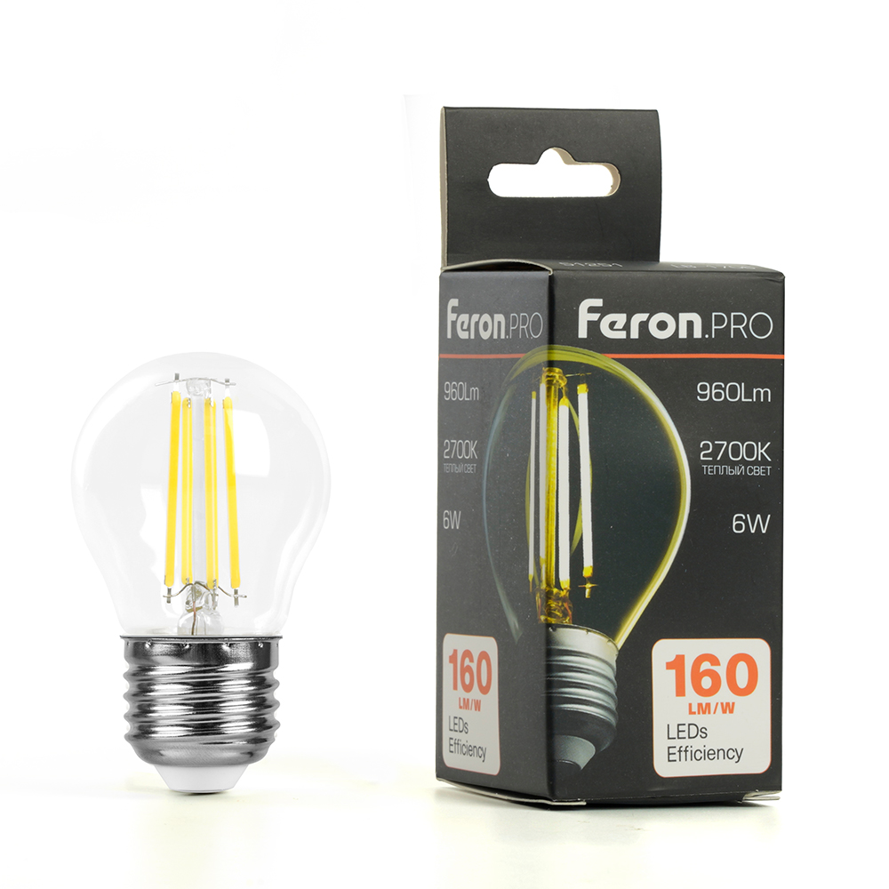 светодиодная лампа feron lb-1706 e27 6w 2700к 51250