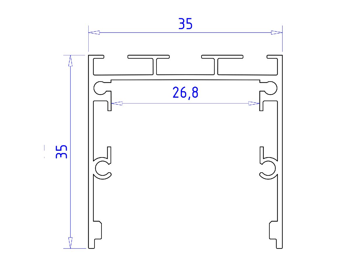 алюминиевый профиль ambrella light profile system gp2550bk