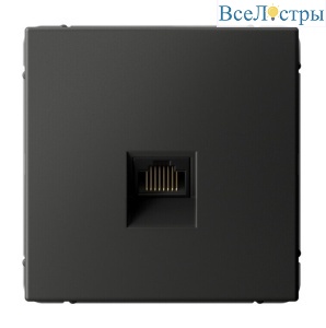 Розетка компьютерная RJ45, кат. 5е, механизм Systeme Electric ArtGallery Базальт GAL001483