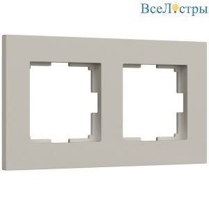 Рамка на 2 поста Werkel Slab (дымчатый софт) W0022917 4690389218415