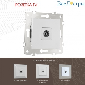 Розетка TV Arte Milano 203.43-1.silver