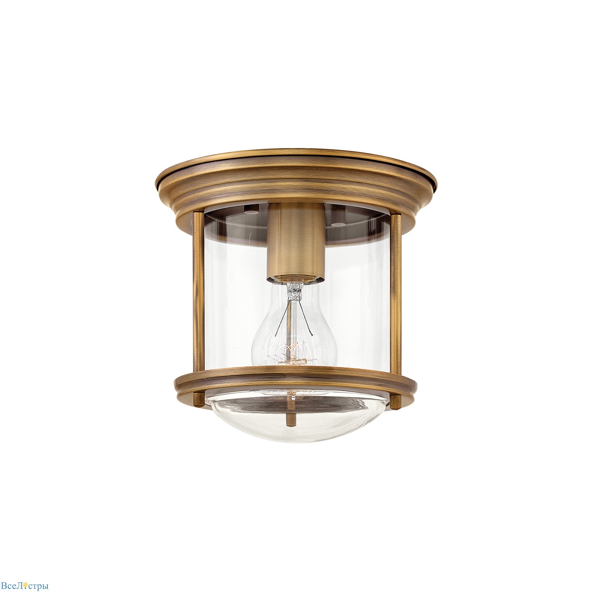 потолочный светильник hinkley hadrian qn-hadrian-mini-f-br-clear