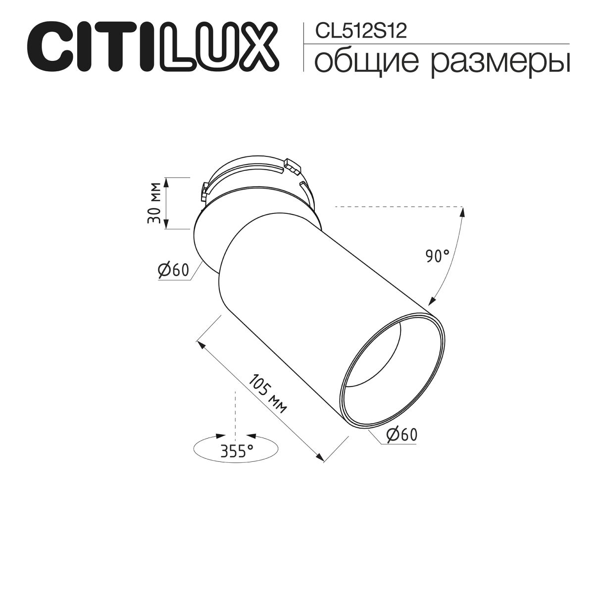 встраиваемый спот citilux skyport.10 cl512s12