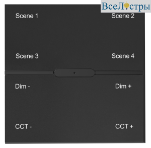 Беспроводная смарт панель-выключатель iLedex Vision SP 48V-4-BK