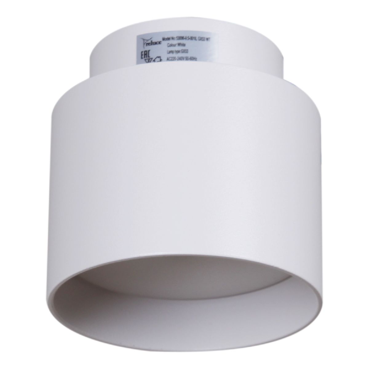 накладной светильник reluce 53006-9.5-001il gx53+led3w wt