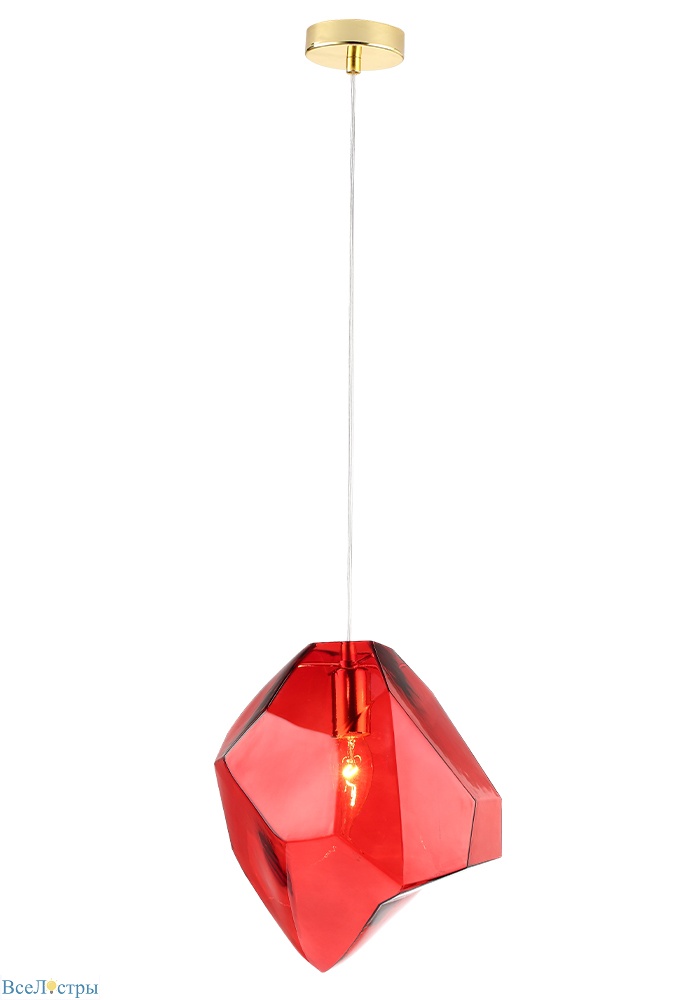 подвесной светильник crystal lux nuestro sp1 gold/red