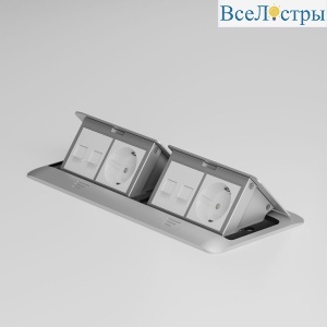 Блок розеточный выдвижной Werkel Slot 8 модулей 4690389211737 W8078065 a069367