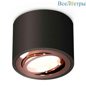 Комплект накладного светильника Ambrella light Techno Spot XS7511005 SBK/PPG черный песок/золото розовое полированное (C7511, N7005)