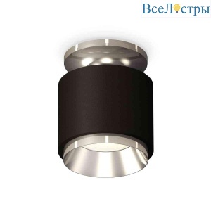 Комплект накладного светильника Ambrella light Techno Spot XS7511080 SBK/PSL черный песок/серебро полированное (N7927, C7511, N7032)