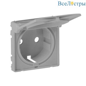 Лицевая панель Legrand Valena Life розетки с/з алюминий 754842