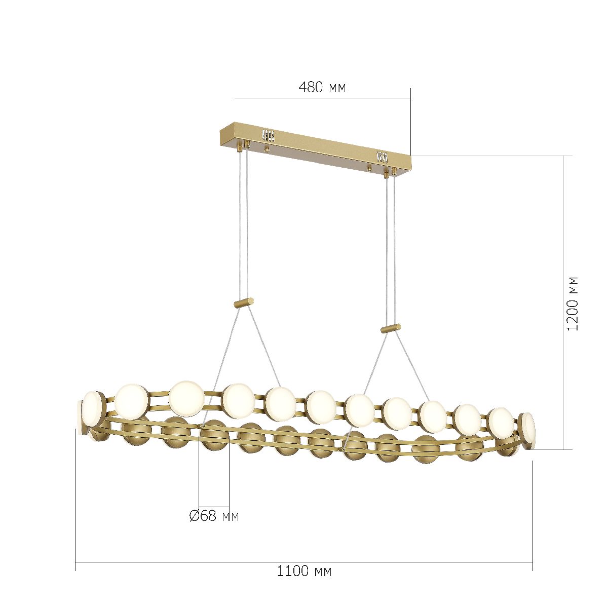 подвесная люстра st luce monro sl6610.203.26